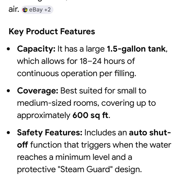 Vicks heated  Humidifier - Picture 4 of 4